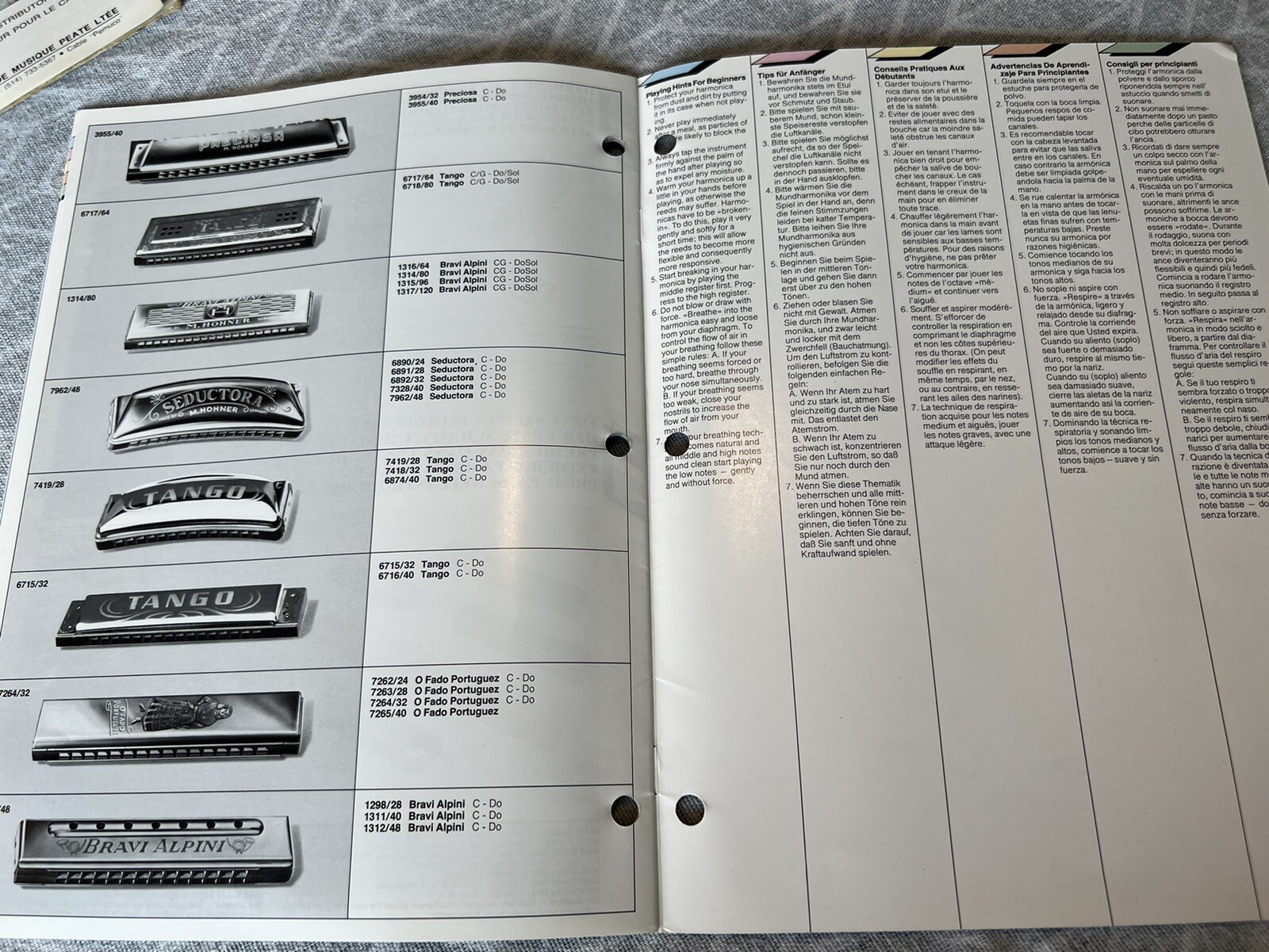 hohner harmonica catalog Brochure 1980s Retro eBay
