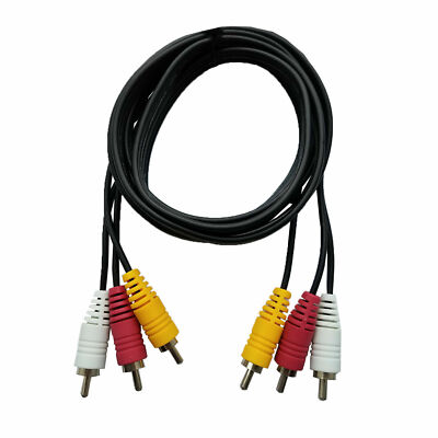 3 RCA Male to 3 RCA Male Stereo Audio Video Cable Composite AV Cable for TV DVD 