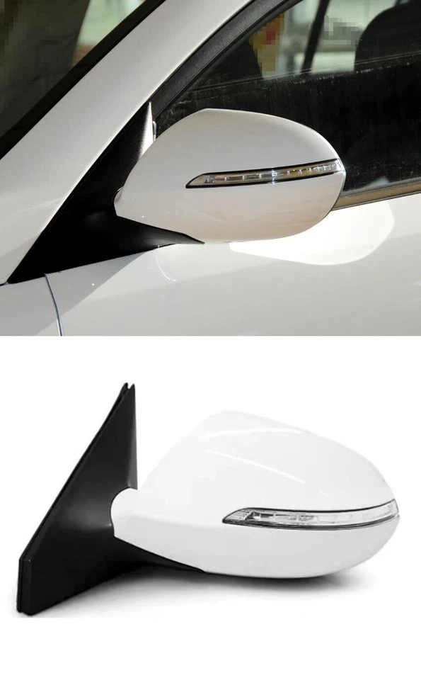 Conjunto de espejo retrovisor lateral izquierdo blanco para coche Kia Sportage SUV 2011-2016 7 pines Foto 3 de 3