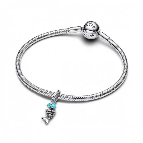 Türkisfarbener Fischgräte PANDORA  Charm-Anhänger Sterling-Silber 793894C01 - Bild 3 von 4