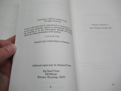 ESTHER MORRIS First Woman Justice of The Peace - Lavinia Dobler - SIGNED pb - Imagen 5 de 10