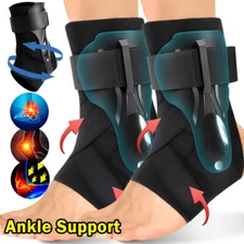 Sports Ankle Brace with Side Stabilizer For High Ankle Sprains Pain Relief Wrap