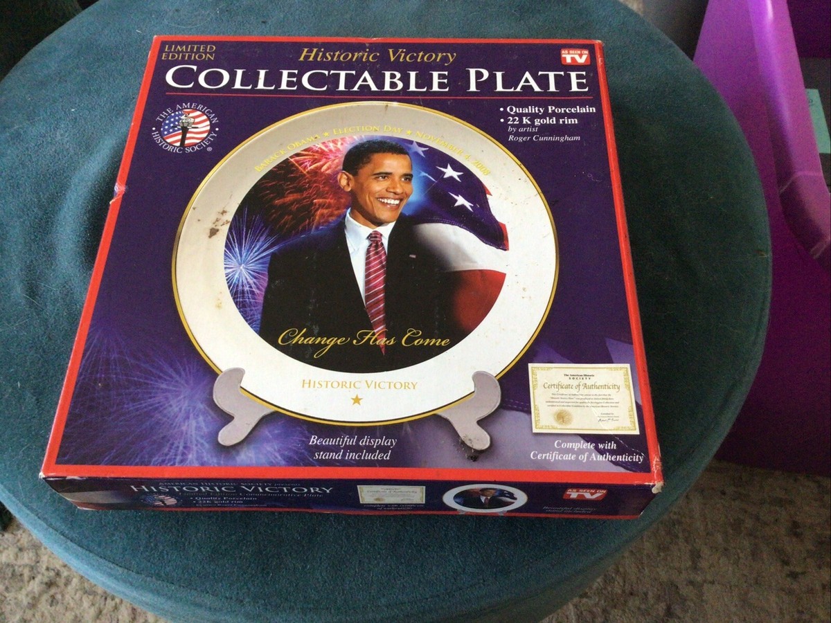 Historic Victory Collectable Plate President Barack Obama Historic Victory Collectable Plate President Barack Obama