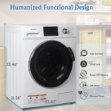 Cu. Ft Compact Front Load Washing Machine Clothes Quiet Inverter Motor SMAD 5