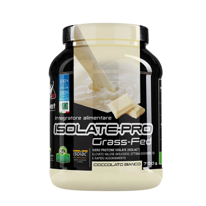 Net Integratori ISOLATE-PRO Proteine Isolate EAA BCAA - CIOCCOLATO BIANCO 700g