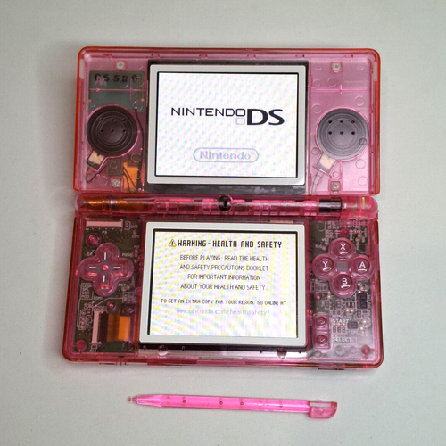 Nintendo DS Lite NDSL Clear Pink Konsole Recase + Winx Saving Alfea ITA Multi - Bild 3 von 18