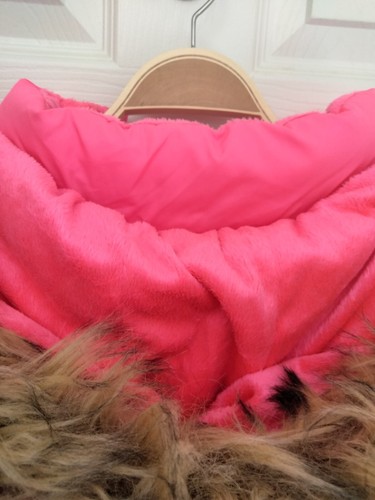 SO Girls Puffer Winter Coat - Pink - Faux Fur Trim Hood - Sz 14/XL - NWOT - Picture 8 of 9