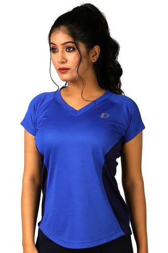 T-shirt top donna classica palestra fitness nuova allenamento corsa yoga - Foto 3 di 13