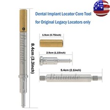 Overdenture Locator Core Tool Retention Caps Insertion Extraction Tool