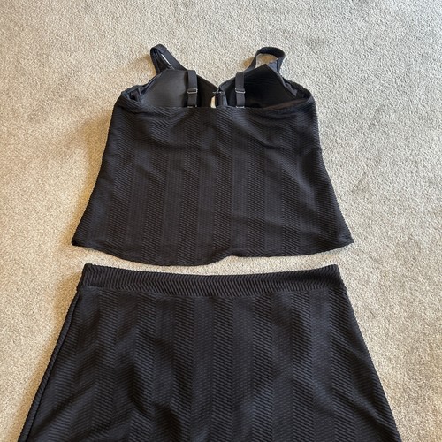 Lands’ End Black Vertical Ribbed 2-Piece Separates Women’s 22W - Picture 18 of 18