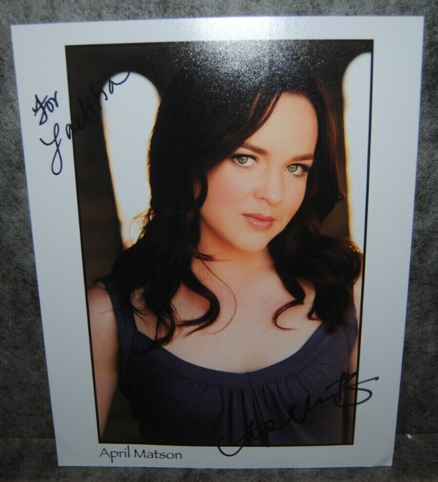 (M1) photo dédicace autographe autograph april matson