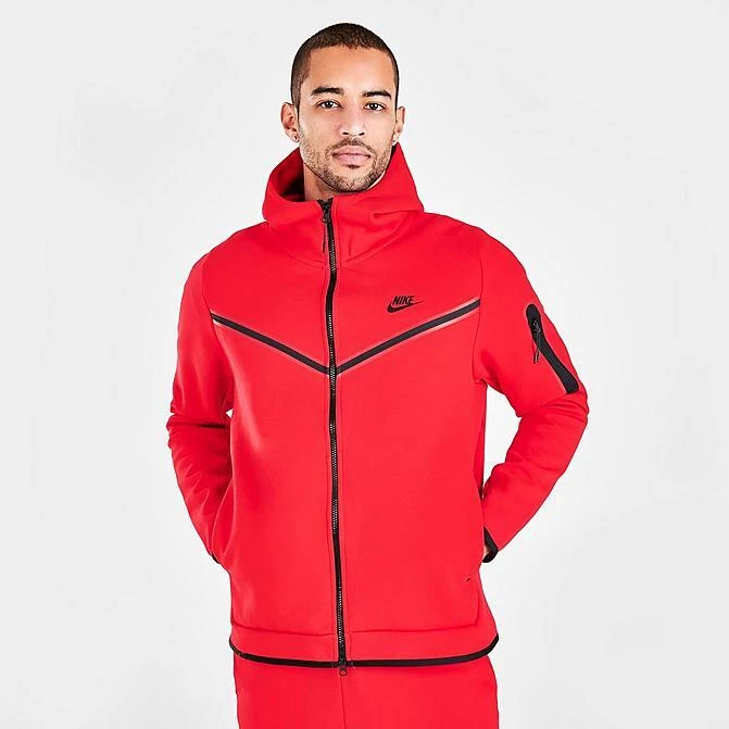 Nike Tech Fleece Windrunner Hoodie University Red Black CU4489-657