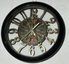 MLB Baltimore Orioles Wall Clock AA Battery Plastic Works 14” Diameter Baseball