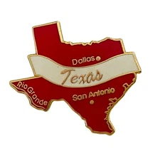 Vintage Texas State Souvenier Pin Dallas San Antonio No Pinback Included 1 Inch