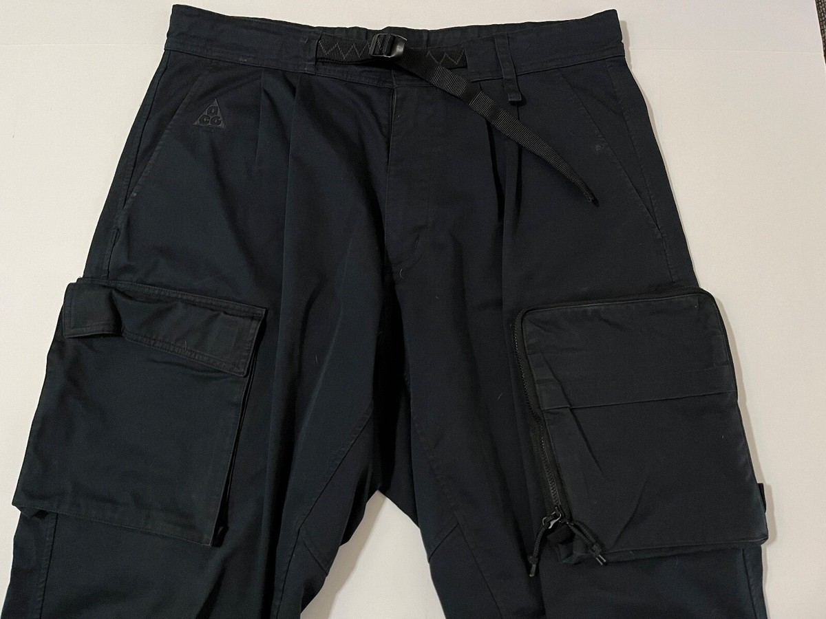 NIKE ACG NikeLab Lab Black Woven Cargo Pants #CD7646-010 HTF NIKE ACG NikeLab Lab Black Woven Cargo Pants #CD7646-010 HTF