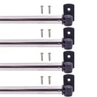 4 Pack Magnetic Curtain Rod for Metal Door Window Sash Curtain Rod, 16-28 Inch
