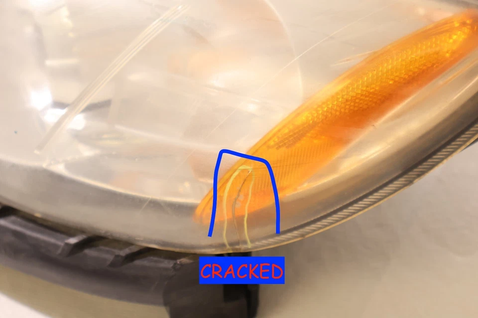 CRACKED HID XENON 09 10 11 MAZDA RX-8 Driver Headlight Head Lamp Light 28246 - Image 3 of 4