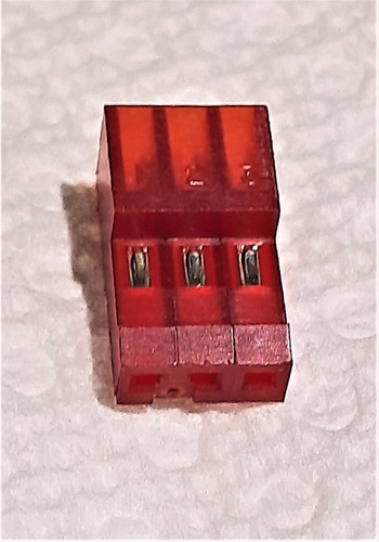 5-Pieces of Red 640440-3 AMP 3 POSITION MTA-100 IDC CONNECTORS for 22AWG - Picture 5 of 6