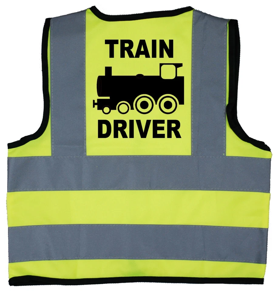 ACCE PRODUCTS Train Driver Hi Vis Safety Jacket Vest Children's Kids Baby Size 0-9 Years