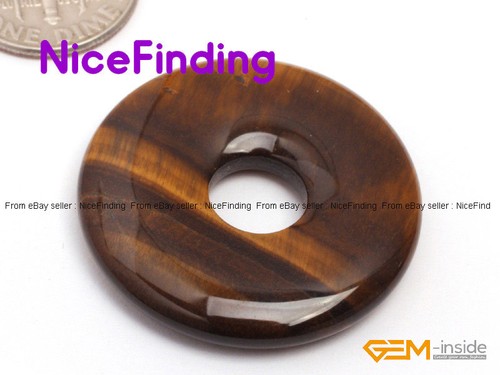 30 mm Natürlicher Runder Donut Ring Stein für Schmuckherstellung Halskette Anhänger Edelstein - Bild 7 von 24