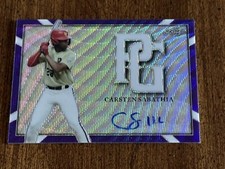 CARSTEN SABATHIA 2021 Leaf Perfect Game Purple Wave Autograph #1/8 Georgia Tech