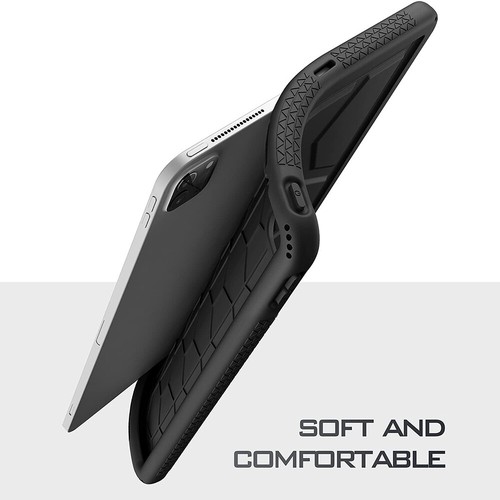 For ipad Pro 12.9 3rd Gen Case 2021 Tablet Cover Black Soft Silicone Full Body - Picture 7 of 8