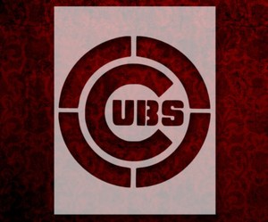 Chicago Cubs 8.5" x 11" Custom Stencil FAST FREE SHIPPING (338) | eBay