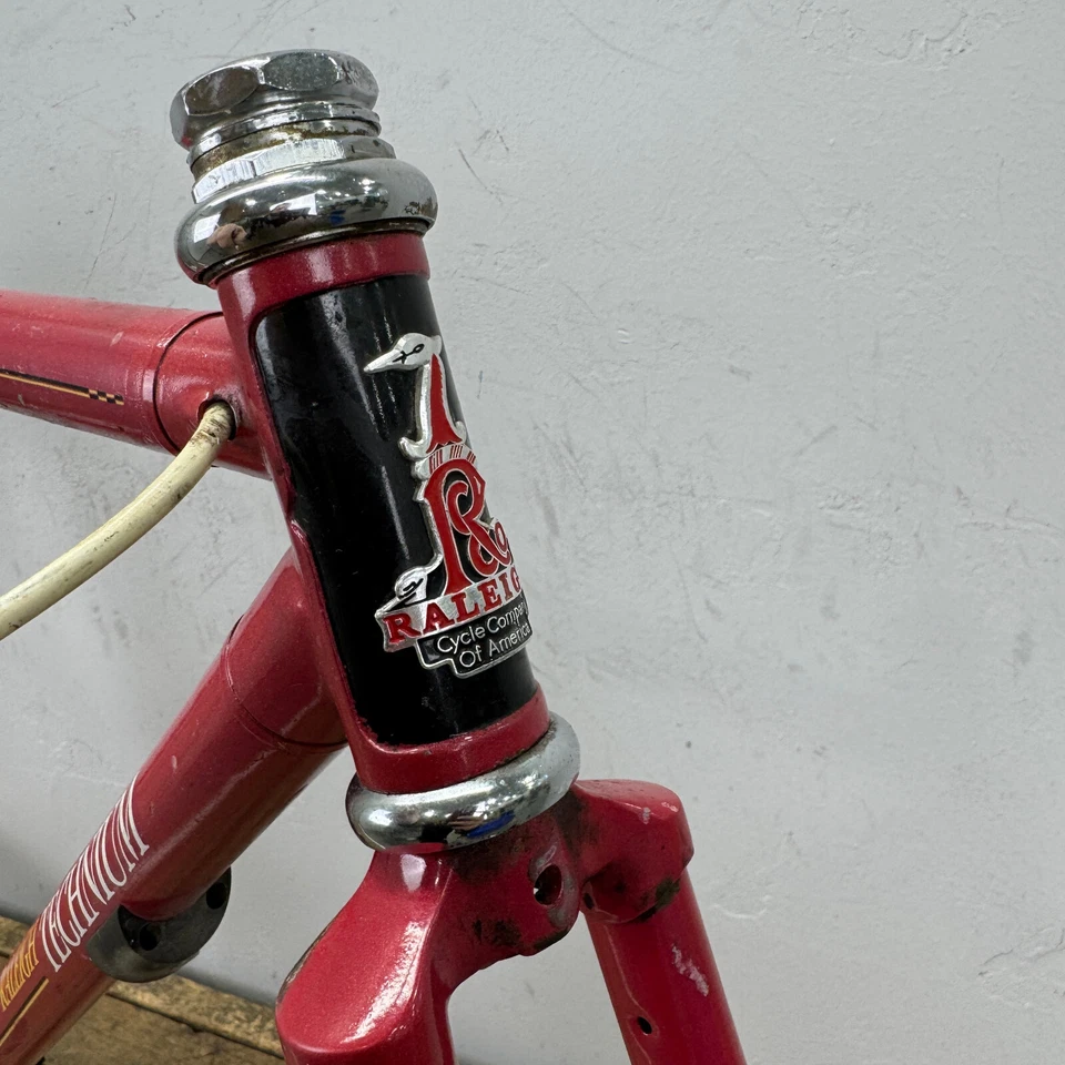 Juego de cuadro vintage Raleigh Technium 420 50 cm pequeño EE. UU. 700c rojo 126 años 80 aleación Foto 2 de 4