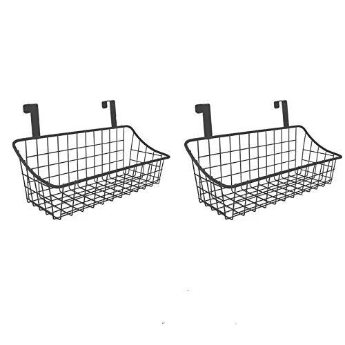 Cesta con gancho rejilla cesta de almacenamiento cuélgala detrás de una puerta o en una barandilla Ov... Foto 2 de 4