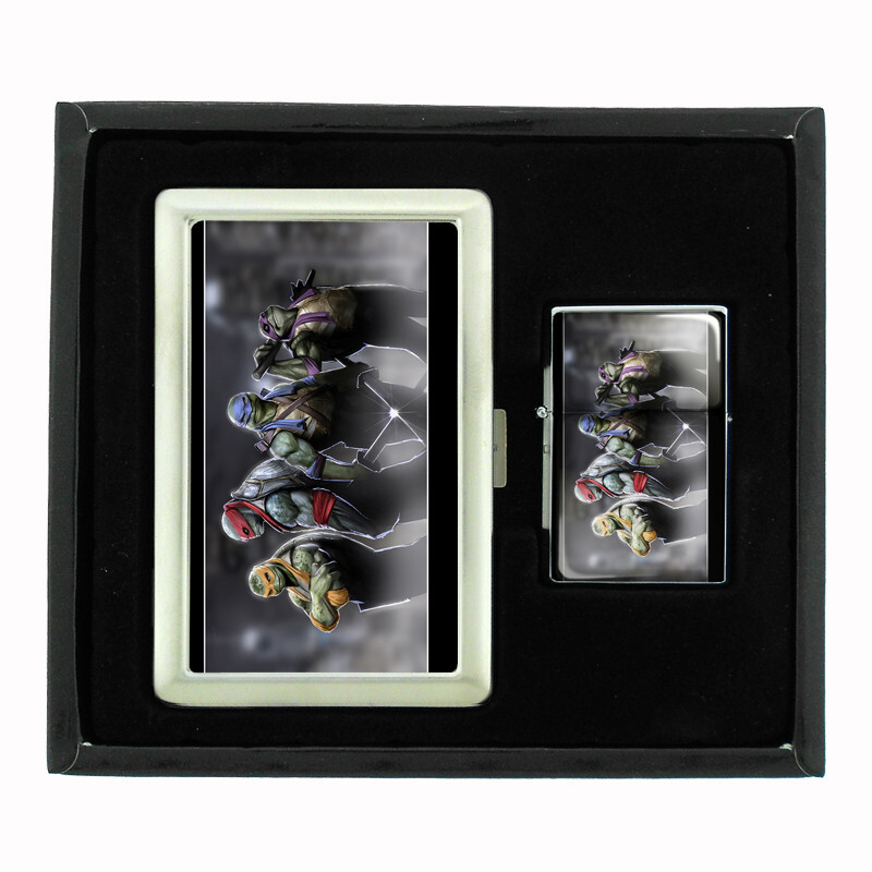 Ninja D6 Cigarette Case Wallet with Lighter Gift Set-image