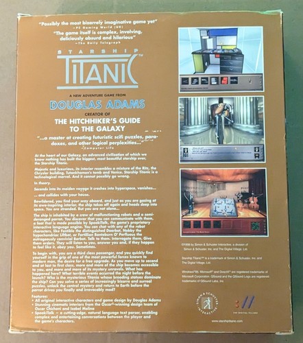 Douglas Adams Starship Titanic Vintage PC Game CD-ROM Simon & Schuster - Picture 2 of 7