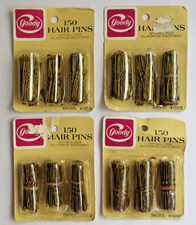 Goody Hair Pins 137 Ball Ends Brown 150/pk NOS Original Prop 1982 4 Packages