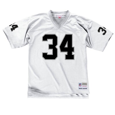 Los Angeles Raiders Bo Jackson #34 Mitchell & Ness White 1988 NFL