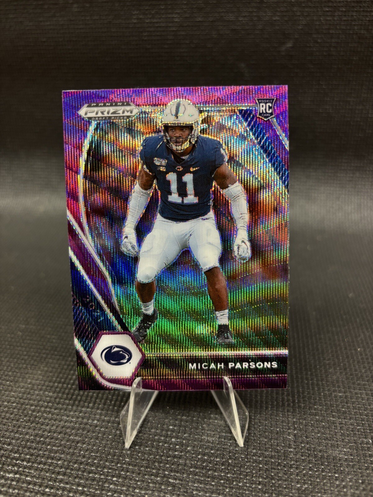 2021 PRIZM DRAFT PICKS MICAH PARSONS Purple Wave Prizm Rc Rookie SP