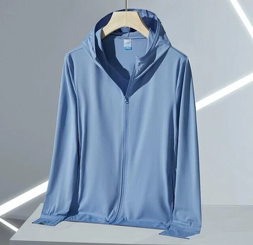 UPF50+ Eisseide Sonnenschutzkleidung für Herren Outdoor dünn atmungsaktiv UV Schutz - Bild 5 von 32