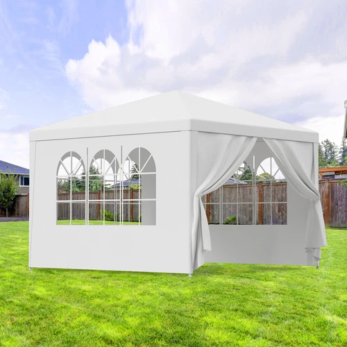 10' 20' 30' White Outdoor Wedding Party Tent Patio Gazebo Canopy with Side Wall - Picture 9 of 40