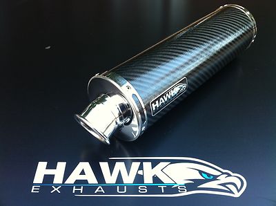 Kawasaki ZR7 Carbon Round Exhaust Race Can, Road Legal