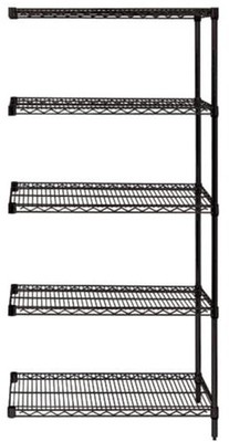 Quantum Storage Systems - AD63-2436BK-5 - WIRE 5 SHELF ADD-ON KIT BLACK 63in