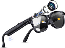 Smart Glasses with Camera and AI Voice Assistant for Men Women, 8MP Camera, 4K V