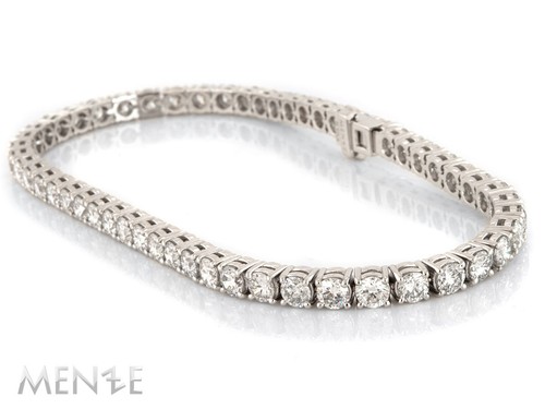 Armband Tennisarmband 750/- Weißgold 54 Brillanten 9,10ct 21cm by Menze (22884) - Bild 3 von 10