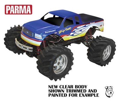10159 1/10 PARMA FORD F350 EXT CAB - CLEAR RC TRUCK BODY - BIGFOOT