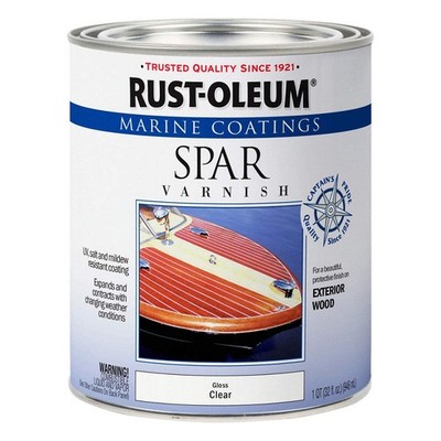 RUST-OLEUM 207008 Spar Varnish,1 qt,Clear,Polyurethane 2GXD9