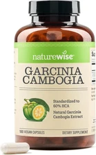 Naturewise Garcinia Cambogia - 60% HCA Concentration 180 Count (Pack of 1) 