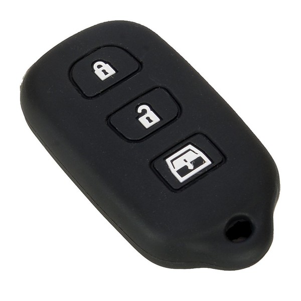Schwarze Silikon 3 Tasten Auto-Fernbedienung SchlüSselhüLle HYQ12BBX-image