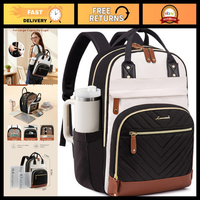 Stylish Waterproof Laptop Backpack for Women, 15.6'' Work & Travel Bag, Tumbler H