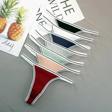 New 3PCS Women  s Cotton Sports Thongs Soft Comfortable G-String T-Back Panties