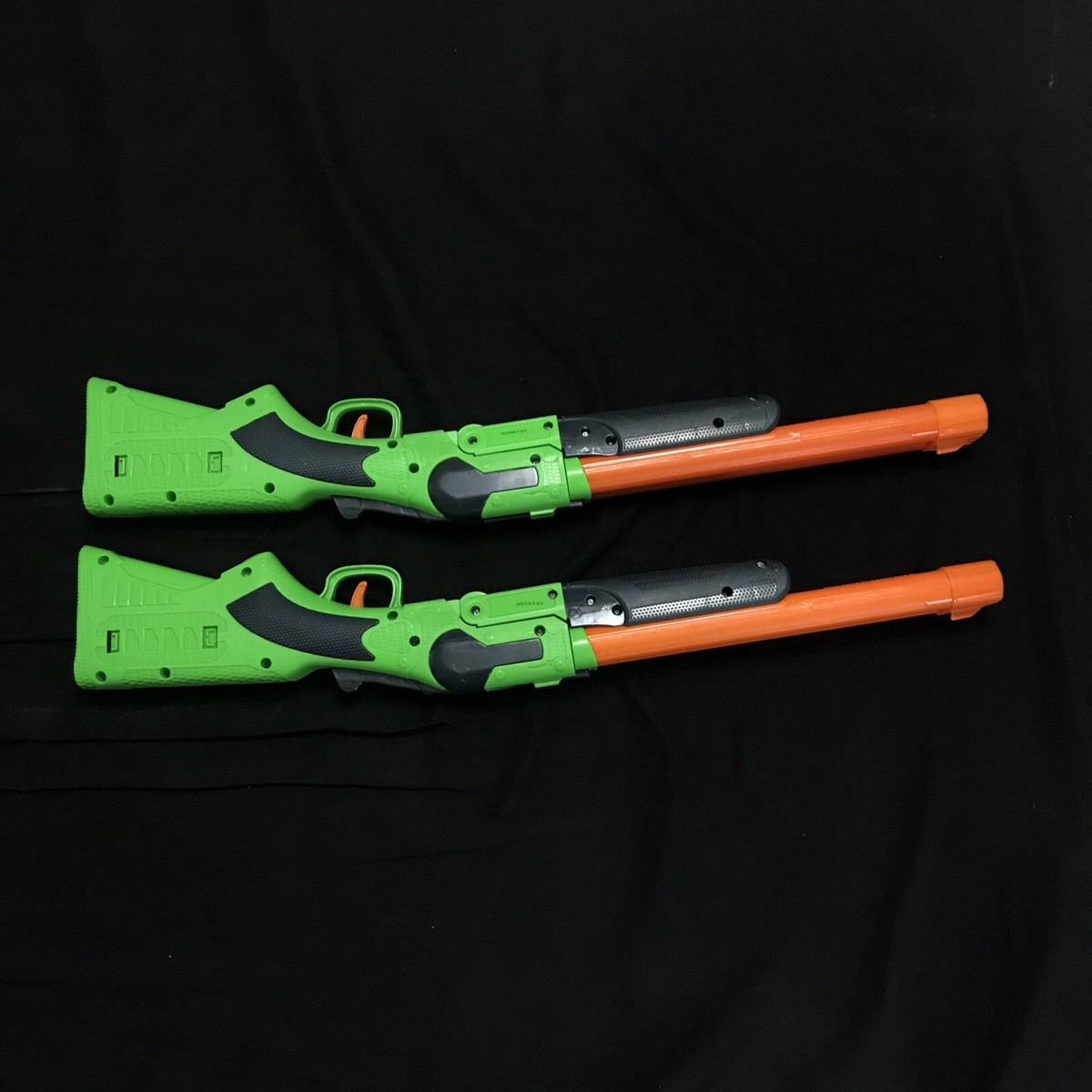Set Of 2 Adventure Force Double Fire Green / Orange Shotgun Buzz