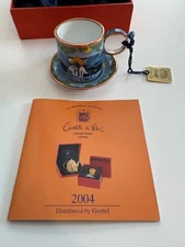 Charlotte di Vita Amici Della Luna Enamel Teacup Cup Saucer Vintage - Rare C537