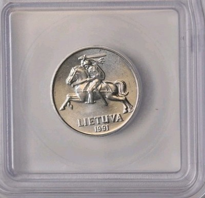 3x 1991 LITHUANIA 1 CENTAS COIN - NICE WORLD COIN !!!