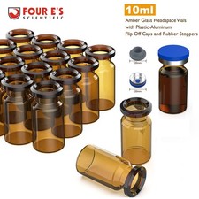 1000Pcs 10ml Amber Glass Vials Headspace Vials Sample Vials Lab vials with Caps